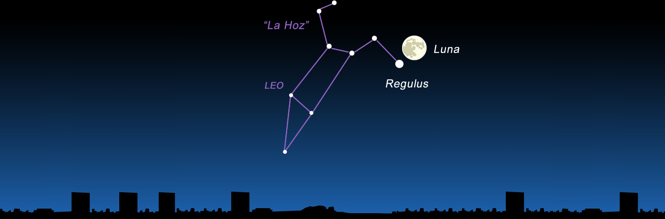 No Te Pierdas Esta Noche la Conjunción de la Luna y la Estrella Brillante Regulus