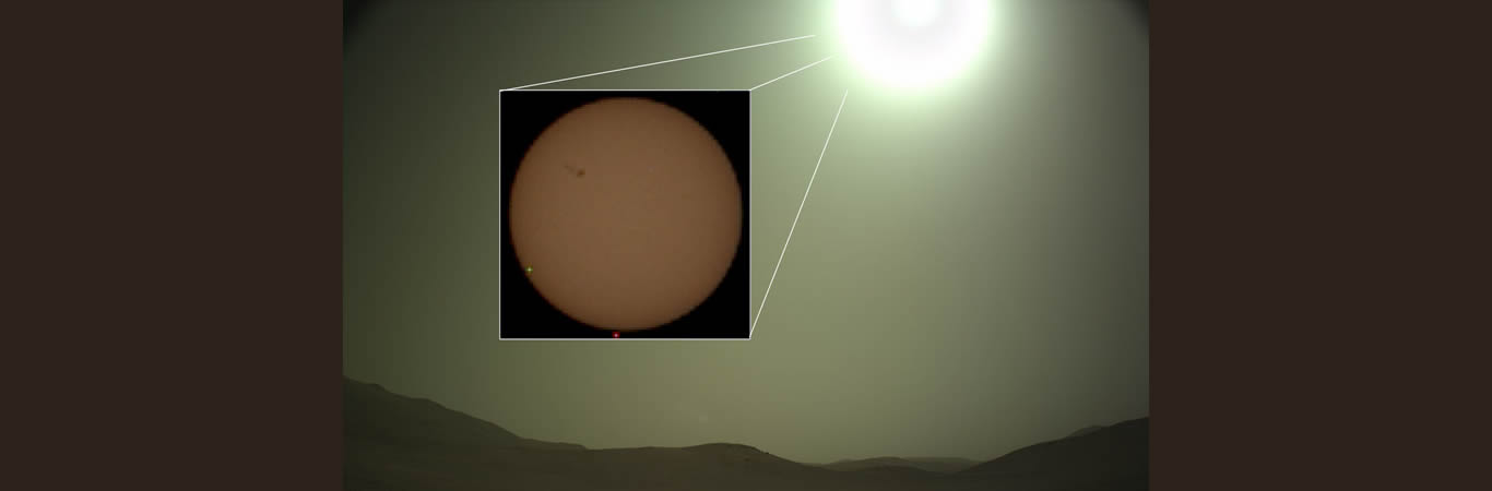 Una Enorme Mancha Solar Vista Desde Marte Por el Rover Perseverance
