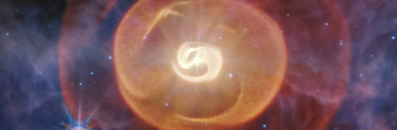 Webb Revela un Espectacular Sistema de Cuatro Espirales de Polvo Estelar