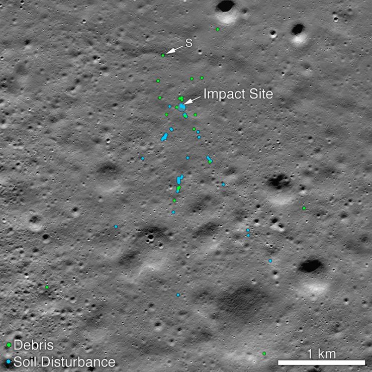 La NASA Localiza el Aterrizador Indio Vikram en la Luna