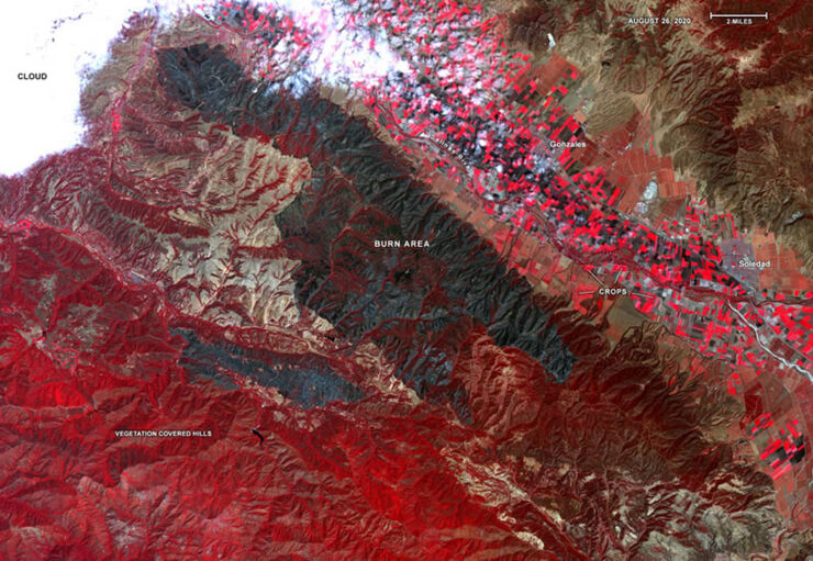 Los Incendios de California Vistos Desde el Espacio