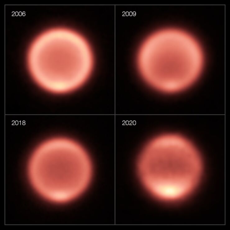 Un Telescopio Capta Sorprendentes Cambios en la Temperatura de Neptuno