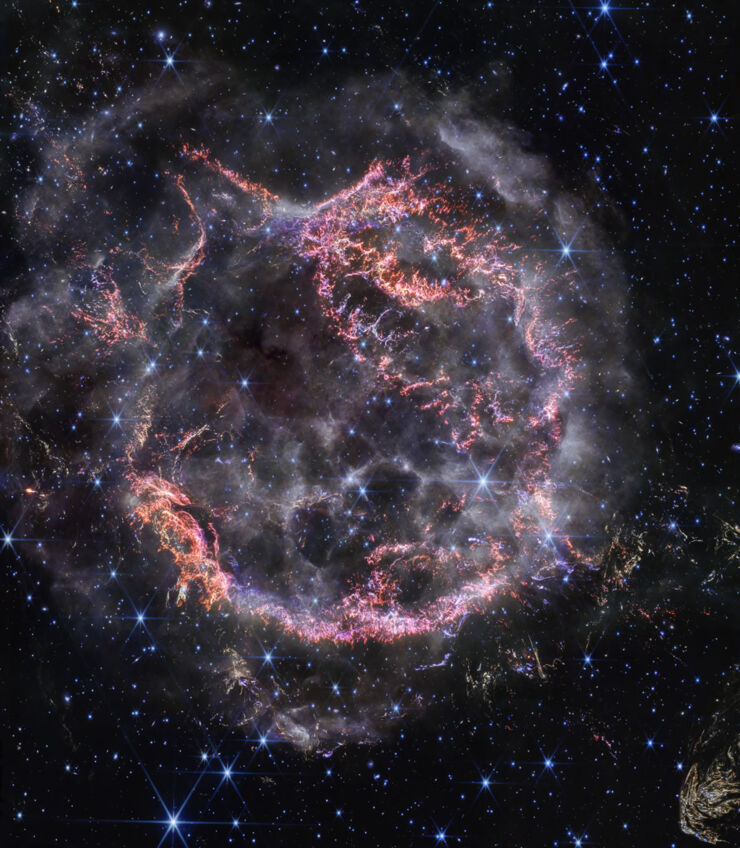 Espectacular Nueva Imagen de Webb de la Supernova Cassiopeia A 