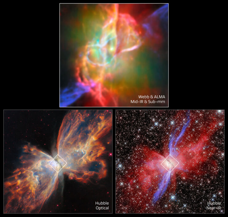 Webb Revela el Corazón Oculto de la Nebulosa Mariposa