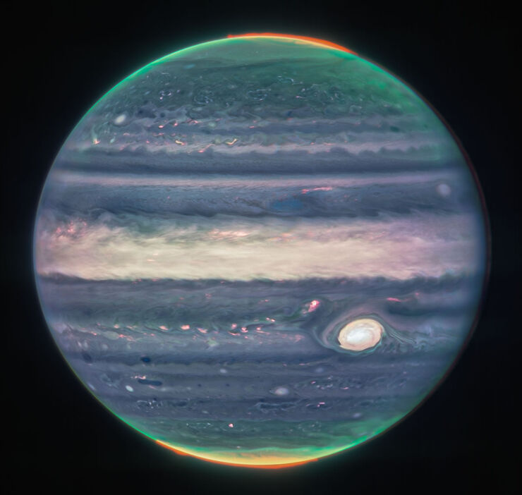 Espectacular Imagen de Júpiter Captada por el Telescopio Espacial James Webb