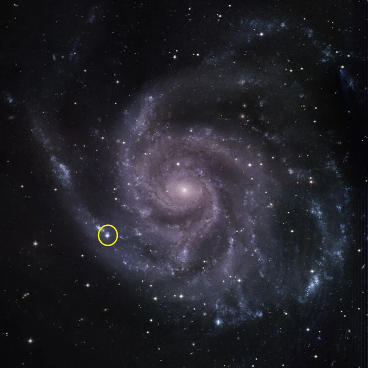 La Misión Fermi de la NASA no ve Rayos Gamma en una Supernova Cercana