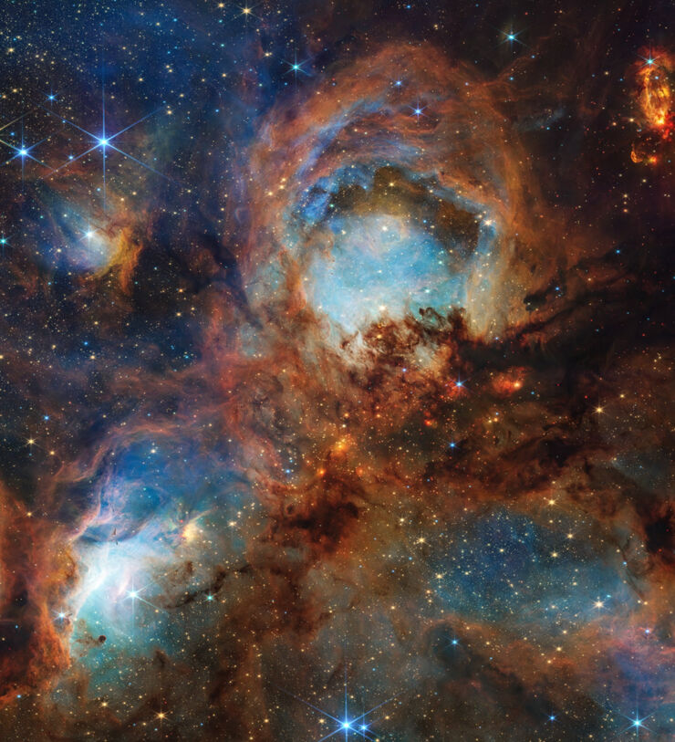 El Telescopio James Webb Revela Estrellas Jóvenes en la Nebulosa Pata de Gato