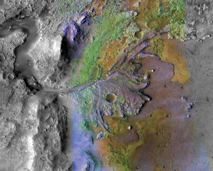 MRO Fotografía el Cráter Jezero, Lugar de Aterrizaje del Rover Mars 2020