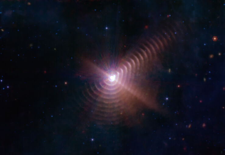 Webb Observa un Dúo Estelar Formando una 'Huella Digital' en el Espacio