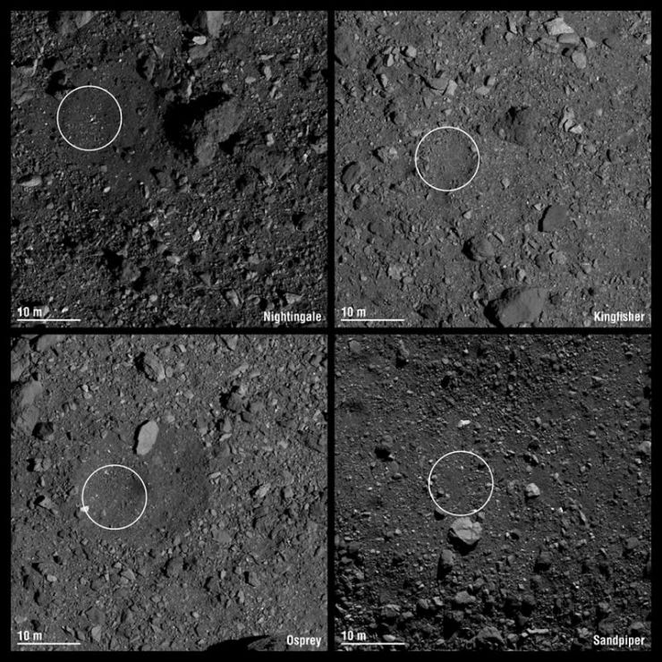 Seleccionados Cuatro Lugares Candidatos Para el Aterrizaje de OSISIRIS-REx en Bennu