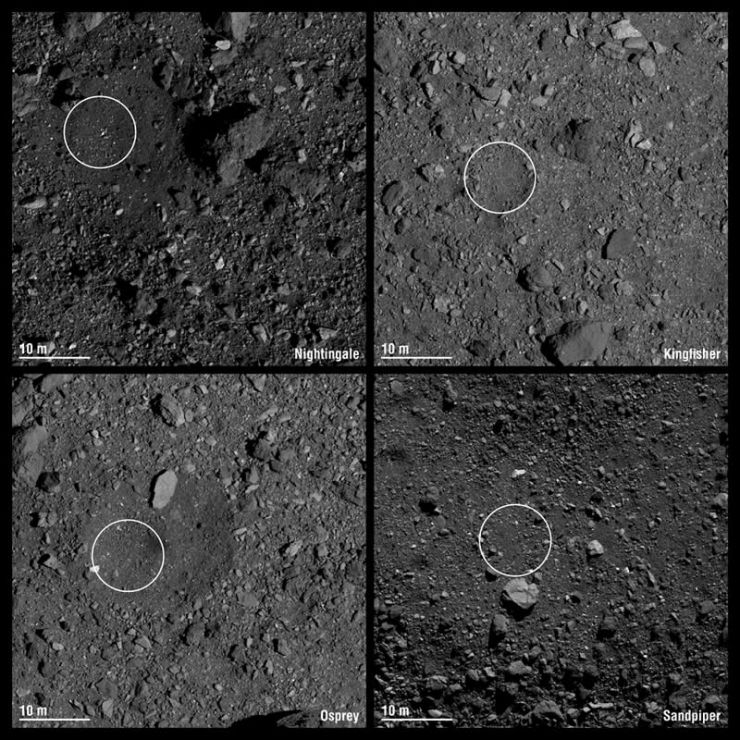 Seleccionados Cuatro Lugares Candidatos Para el Aterrizaje de OSISIRIS-REx en Bennu