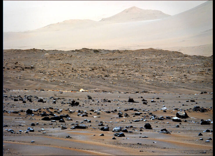 Imagen del paracaídas del rover Perseverance