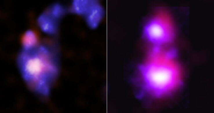 El Chandra Descubre Agujeros Negros Gigantes en Rumbo de Colisión