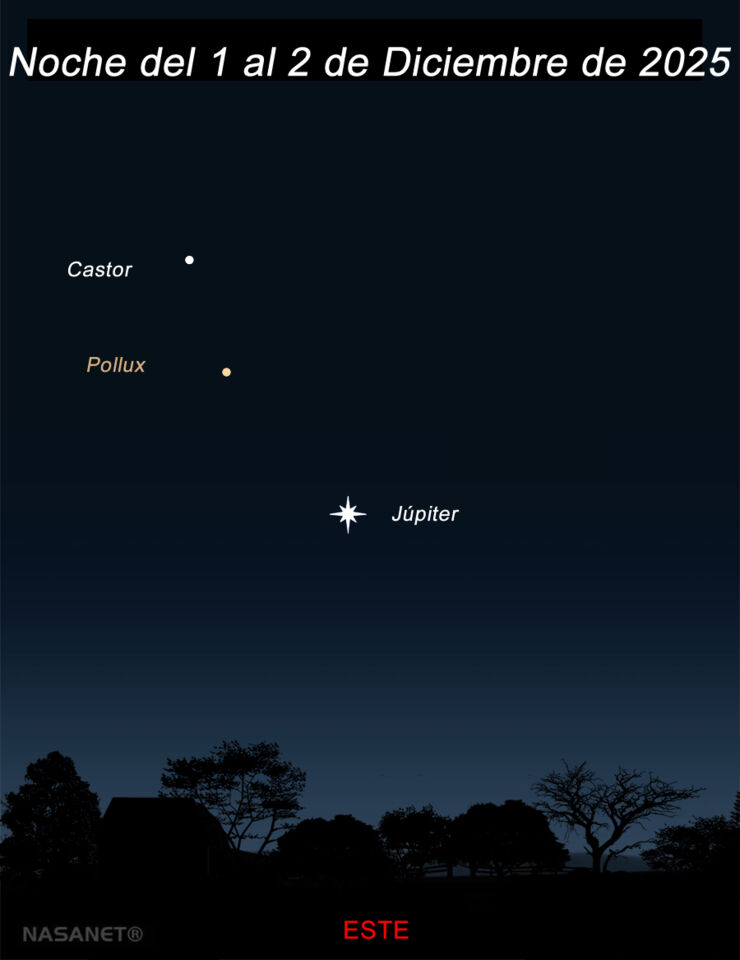 Jupiter noche del 1 al 2 de diciembre de 2025 