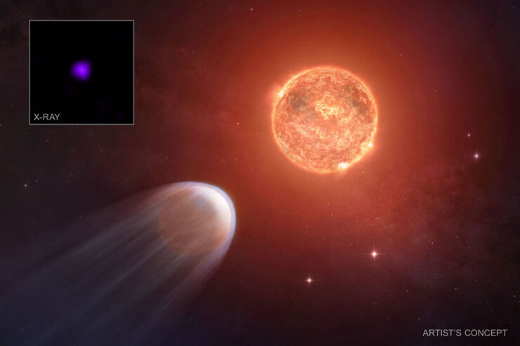 El Chandra Detecta Que un Joven Exoplaneta Está Perdiendo Tamaño