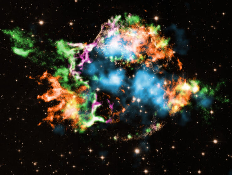 El Chandra Detecta Burbujas de Titanio Expulsadas de la Supernova Cassiopeia A