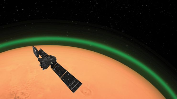 ExoMars Detecta un Resplandor Verdoso en el Planeta Rojo