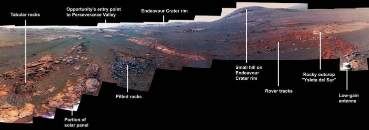 Impresionante Panorámica de Despedida del Rover Opportunity en Marte