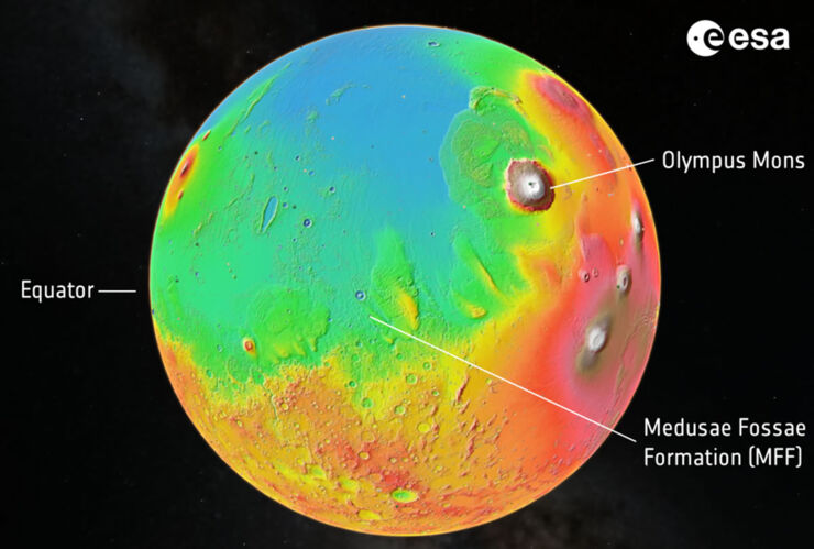 Localización de la Formación Medusae Fossae (MFF)