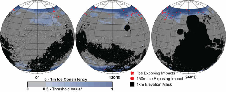 La NASA Está Ubicando Hielo en Marte con Este Nuevo Mapa