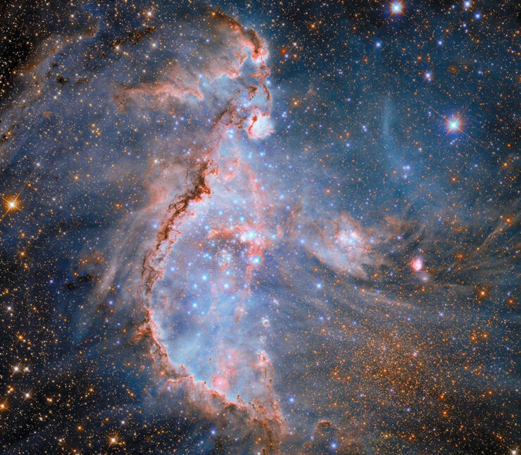 El Hubble Detecta Escultores Estelares en una Galaxia Cercana