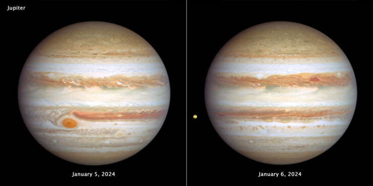 El Telescopio Espacial Hubble Observa el Clima Tormentoso de Júpiter