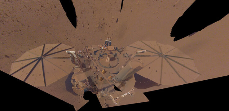 El Módulo de Aterrizaje InSight Afectado Por una Tormenta de Polvo en Marte 