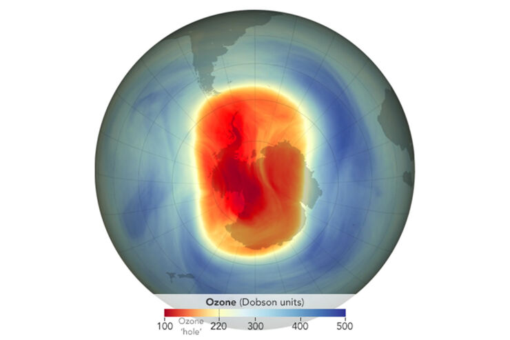 El Agujero de Ozono de la Tierra en 2023 Ocupa el Puesto 16 en Tamaño