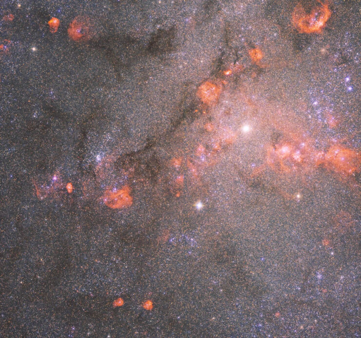 El Hubble Observa el Centro de Formación de Estrellas de la Galaxia Espiral Messier 33