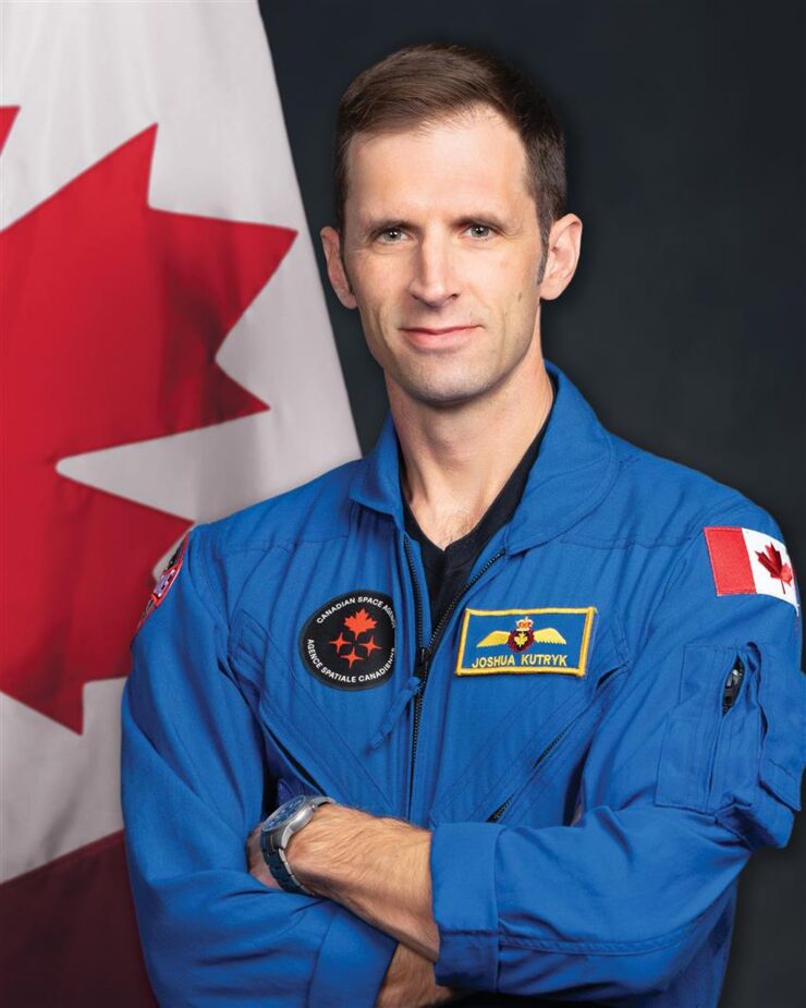 El astronauta de la CSA (Agencia Espacial Canadiense) Joshua Kutryk. 