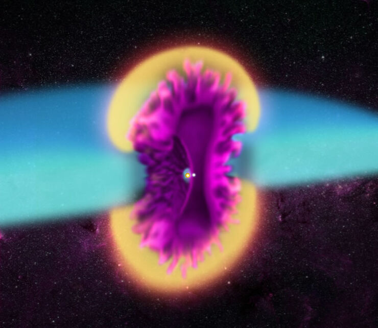 Explosión de un Sistema Estelar Binario Captada Por el Chandra