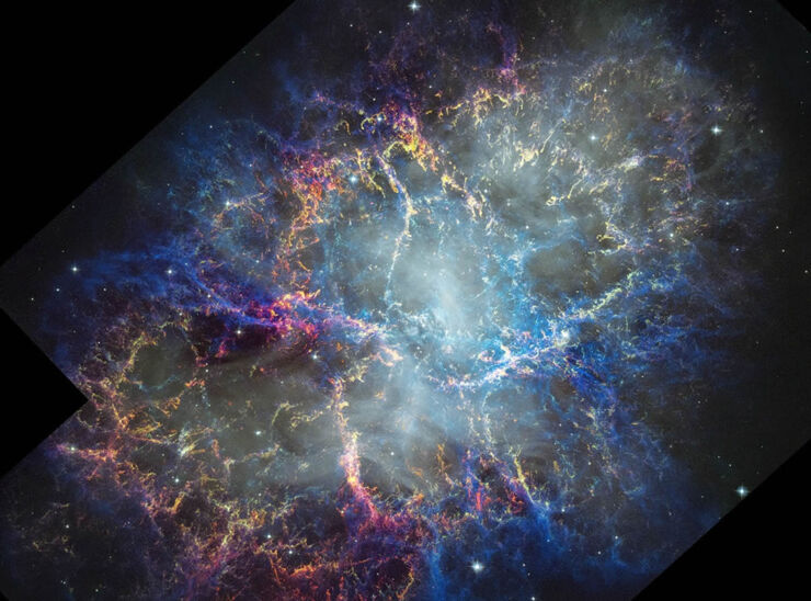 El Hubble Observa la Expansión de la Nebulosa del Cangrejo 25 Años Después