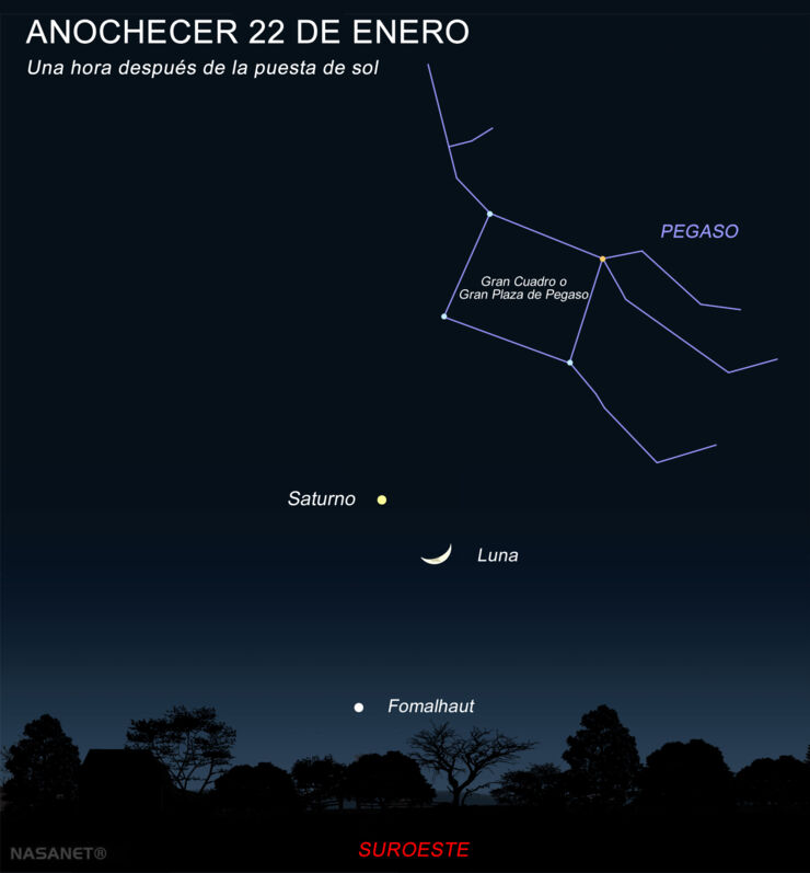 La Luna y Saturno Brillarán Juntos en el Cielo del Atardecer