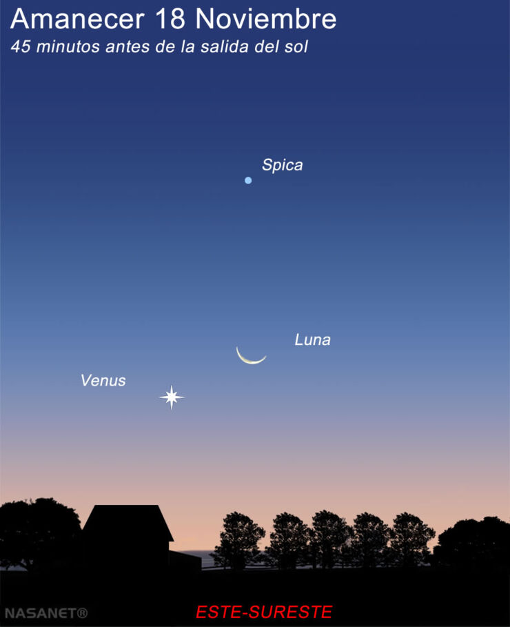La Luna Se Despide Por las Mañanas a los Grande: Al Lado de Venus