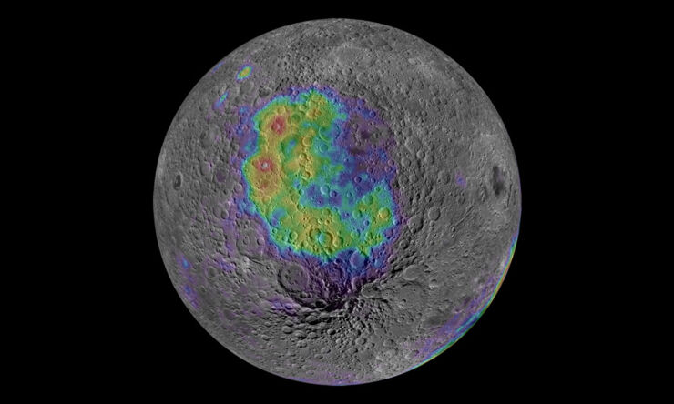 La NASA Identifica Ubicaciones Probables de Rocas del Manto en la Superficie Lunar