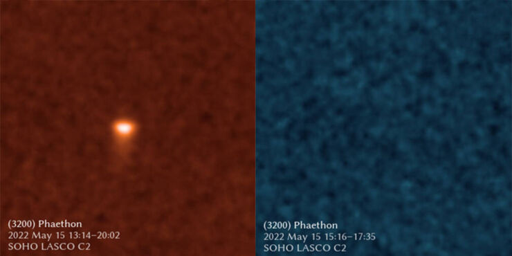 SOHO observa a Phaethon