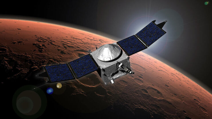 La Sonda Espacial MAVEN Observa la Desaparición del Viento Solar en Marte