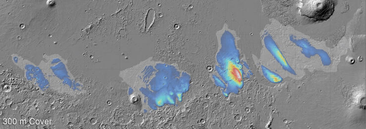 La Sonda Espacial Mars Express Detecta Posible Hielo de Agua Enterrado en el Ecuador de Marte