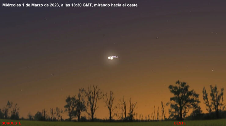 1 de Marzo: Espectacular Conjunción de Venus y Júpiter