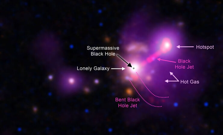 Una Galaxia Sorprendentemente Solitaria Vista Por el Chandra