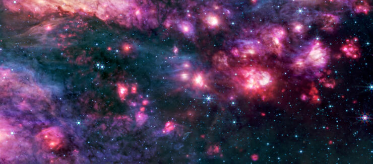 Sagittarius B2 en luz infrarroja media