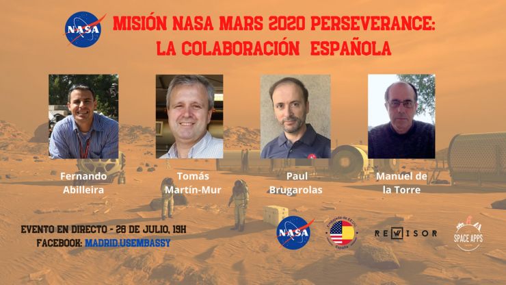 Mars Perseverance «La Colaboración Española» Evento en Directo. Madrid USEMBASSY