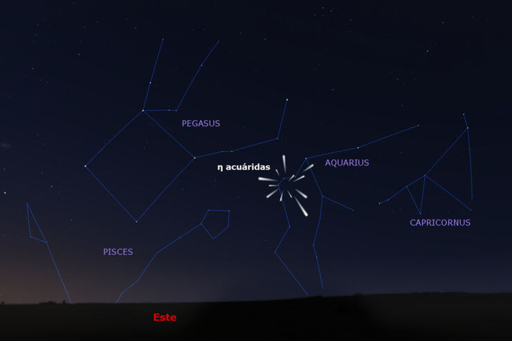 Mapa observacion eta acuaridas