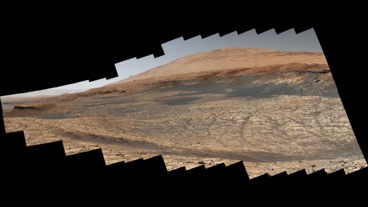 Esta vista captada por el rover Curiosity muestra el camino que tomará en el verano de 2020