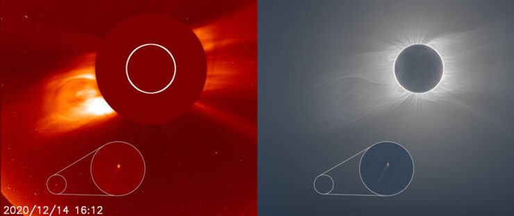 Un Cometa Recién Descubierto Fue Visto Durante el Eclipse Solar