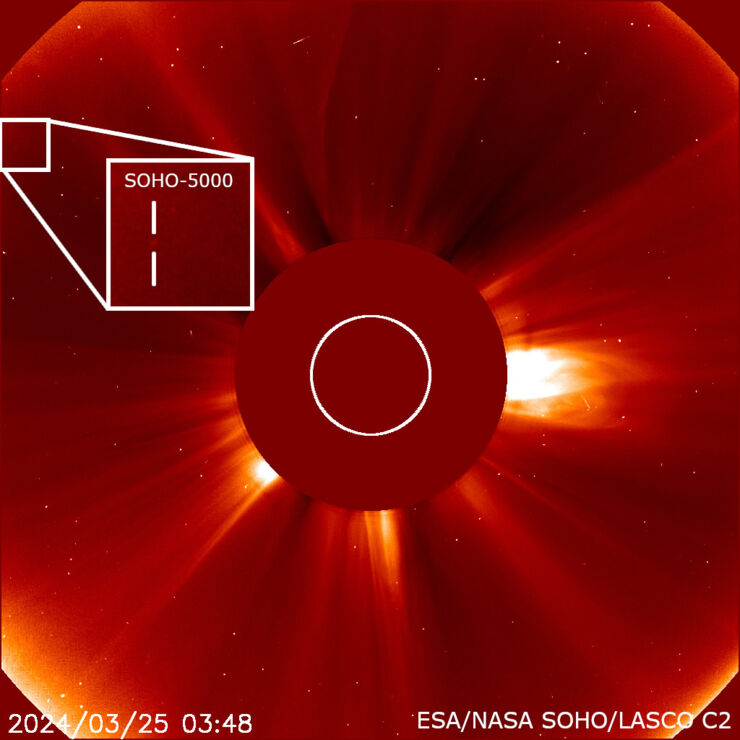 El Observatorio Solar SOHO Detecta su Cometa Número 5.000