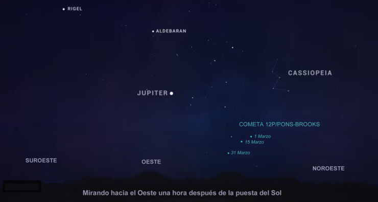 Mapa de Observación del Cometa12P