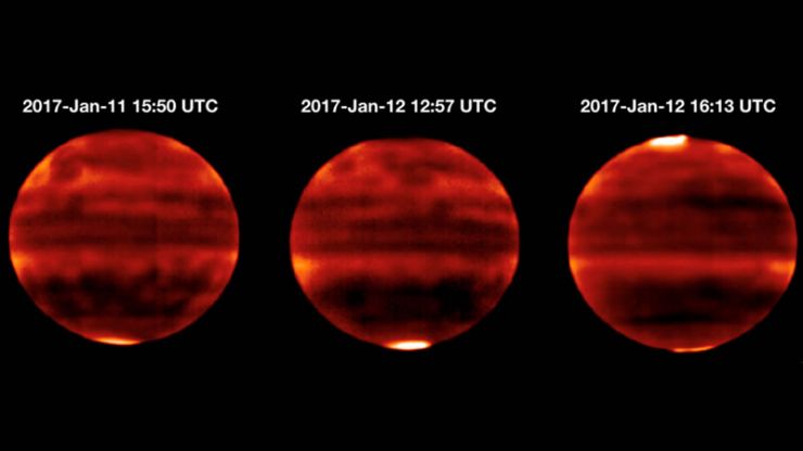 La Atmósfera de Júpiter se Calienta Bajo el Viento Solar