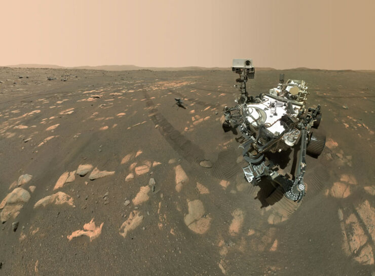 Primer Selfie de Perseverance e Ingenuity en Marte