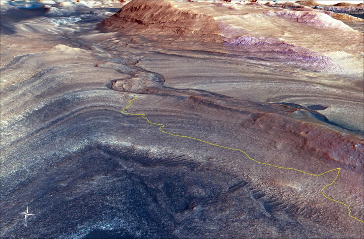 Curiosity: canal Gediz Vallis